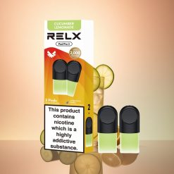 Relx Pod Pro 2 Vape Device Jook-Agurk Sidrunivesi 18mg/ml nikotiini, 1.9ml mahutavusega, 3 pinge reguleerimist