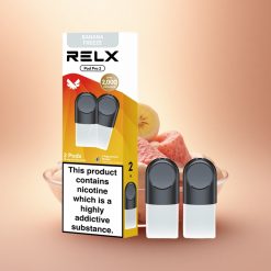 Relx Pod Pro 2 Vape Device Magus-Banaanijää 18mg/ml nikotiini, 1.9ml mahutavus, 3 pinge režiimi