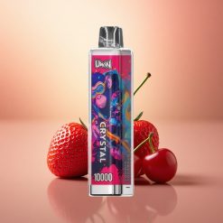 Uwin Crystal 10000 Puffs Maasika Jõhvikas Kirss 5% nikotiini 650mAh RGB-tuled